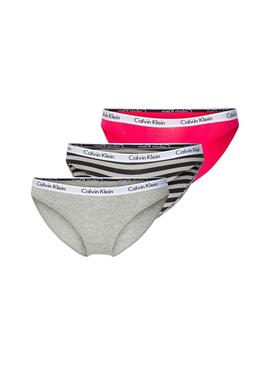 Pack 3 Braguitas Calvin Klein Damen Multicolor