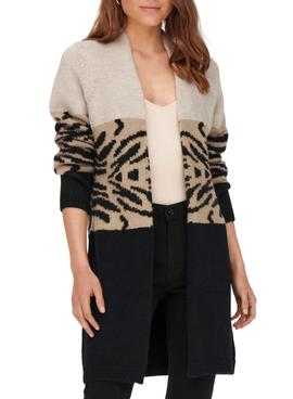 Strickjacke Only Jade Animal Colorblock für Damen