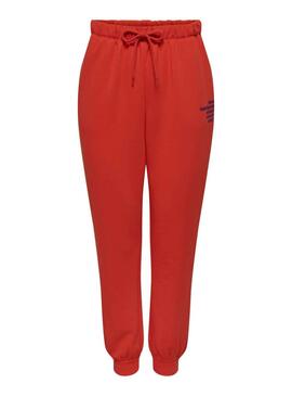 Hose Only Word Trainingsanzug für Damen Rot
