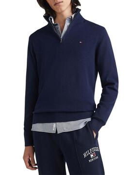 Pullover Tommy Hilfiger Reissverschluss Marineblau