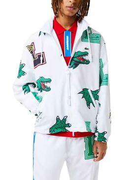 Jacke Lacoste Cocodrile Party Herren Weiss