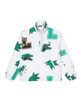 Jacke Lacoste Cocodrile Party Herren Weiss