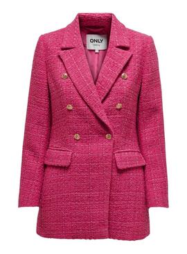 Blazer Only Corinna Tweed für Damen Rosa