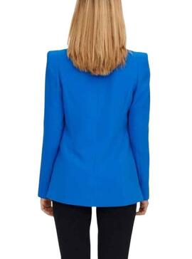 Blazer Only Gry Botones für Damen Blau Eléctrico