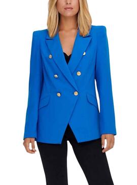 Blazer Only Gry Botones für Damen Blau Eléctrico