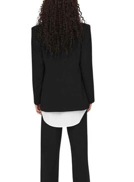 Blazer Only Gry Botones für Damen Schwarz