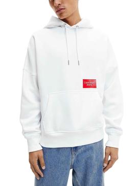 Sweatshirt Calvin Klein Bold Logo für Herren Weiss