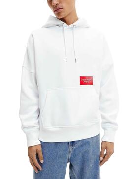 Sweatshirt Calvin Klein Bold Logo für Herren Weiss