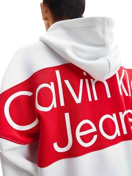Sweatshirt Calvin Klein Bold Logo für Herren Weiss