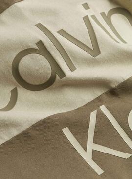 T-Shirt Calvin Klein Institutional Grün Herren