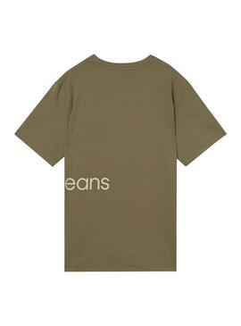 T-Shirt Calvin Klein Institutional Grün Herren