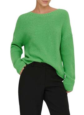 Pullover Only Bella Life Relaxed für Damen Grün
