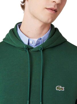 Sweatshirt Lacoste Basic Kapuze Grün für Herren