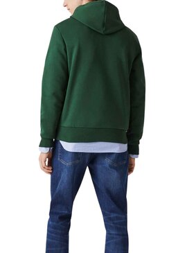 Sweatshirt Lacoste Basic Kapuze Grün für Herren
