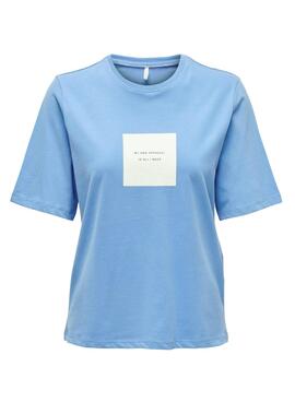 T-Shirt Only Eloise Boxy Blau für Damen