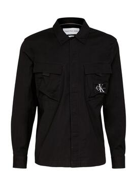 Hemd Calvin Klein Utility Cargo Schwarz Herren