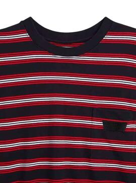 T-Shirt Levis Streifen Rot und Blau für Herren