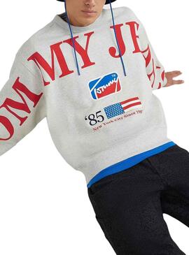 Sweatshirt Tommy Jeans Komfort Grau für Herren