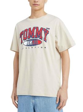 T-Shirt Tommy Jeans Graphic Beige für Herren