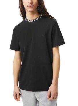 T-Shirt Lacoste Logo Schwarz für Herren
