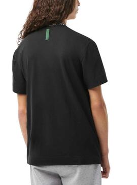 T-Shirt Lacoste Logo Schwarz für Herren