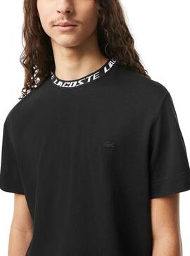 T-Shirt Lacoste Logo Schwarz für Herren