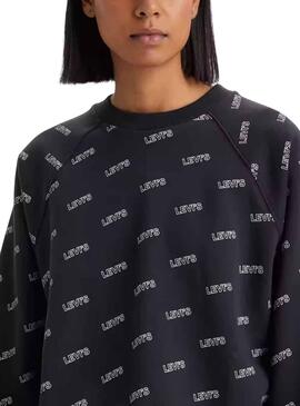 Sweatshirt Levis Vintage Logo Schwarz für Damen