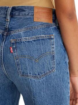 Hose Jeans Levis 501 Blau Medio für Damen