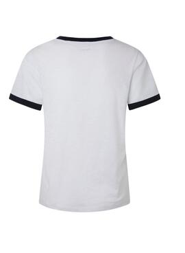 T-Shirt Pepe Jeans Moni Weiss für Damen