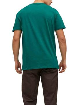 T-Shirt Jack & Jones Logo-T-Shirt Grün Herren