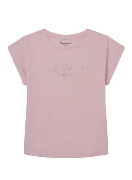 T-Shirt Pepe Jeans Nuria Rosa für Mädchen