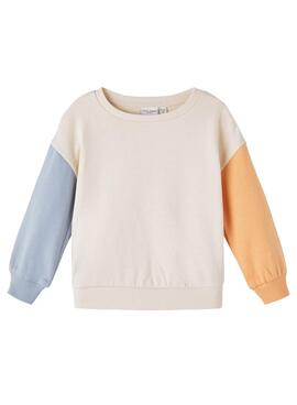 Sweatshirt Name It Visusanbeige für Mädchen