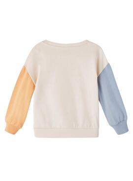 Sweatshirt Name It Visusanbeige für Mädchen