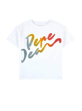 T-Shirt Pepe Jeans Weiß Meg Mädchen