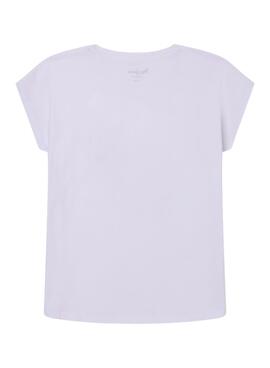 T-Shirt Pepe Jeans Prudence Weiss für Mädchen