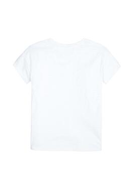 T-Shirt Tommy Hilfiger Colored Logo Weiß Mädchen
