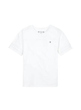 T-Shirt Tommy Hilfiger Sporty Weißes Maschenband