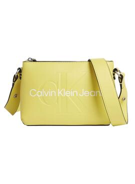 Handtasche Calvin Klein Sculpted Camera Gelb Damen