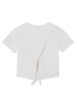 T-Shirt Mayoral Rückenöffnung Weiss für Mädchen