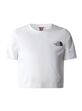 T-Shirt The North Face Crop Dome Weiss für Mädchen