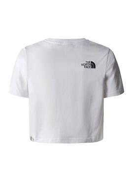 T-Shirt The North Face Crop Dome Weiss für Mädchen