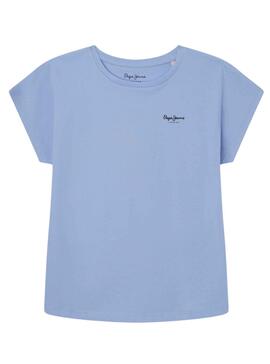 T-Shirt Pepe Jeans Bloomy Blau für Mädchen