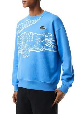 Sweatshirt Lacoste Vintage Blau für Herren