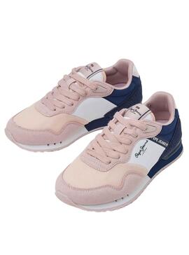 Sneakers Pepe Jeans London Basic Rosa für Mädchen