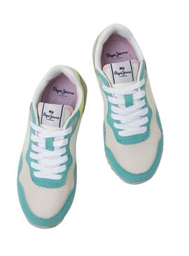 Sneakers Pepe Jeans London Basic Türkis Mädchen