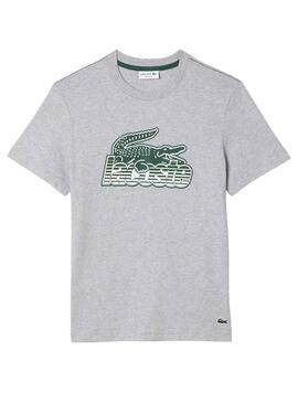 T-Shirt Lacoste Print Grau für Herren