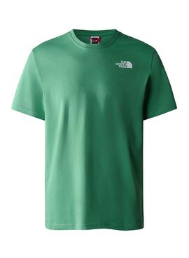 T-Shirt The North Face Rot Box Grün für Herren