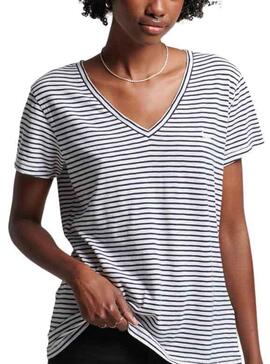 T-Shirt Superdry Faden Streifen für Damen