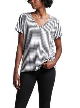 T-Shirt Superdry Faden Streifen für Damen