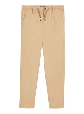 Hose Tommy Hilfiger Poplin Beige für Junge